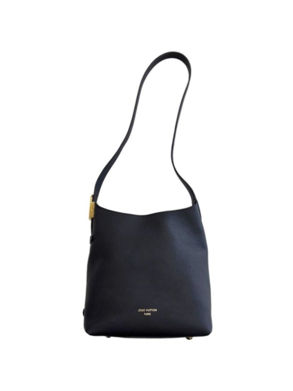 Louis Vuitton Leather Shoulder Low Key Hobo PM Black Gold - Picture 2 of 15